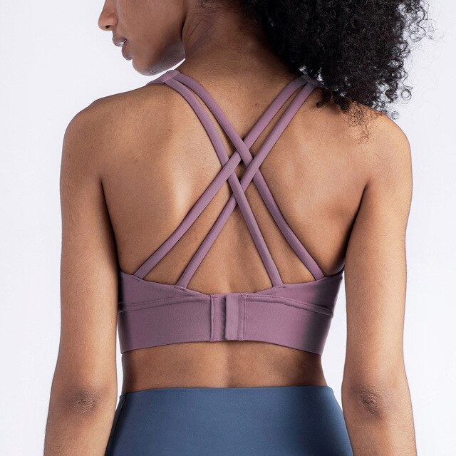 Running Bras Shock-Proof Yoga Tops Heart-shaped Seamless Buckle Beauty Back Fitness Sports Bra Women Gym Crop Top