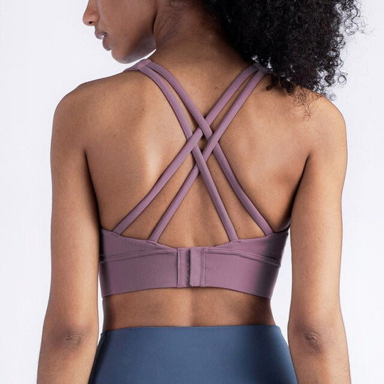 Running Bras Shock-Proof Yoga Tops Heart-shaped Seamless Buckle Beauty Back Fitness Sports Bra Women Gym Crop Top